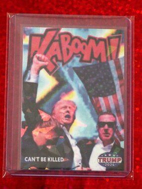Donald Trump Cracked Ice Kaboom Novelty Card